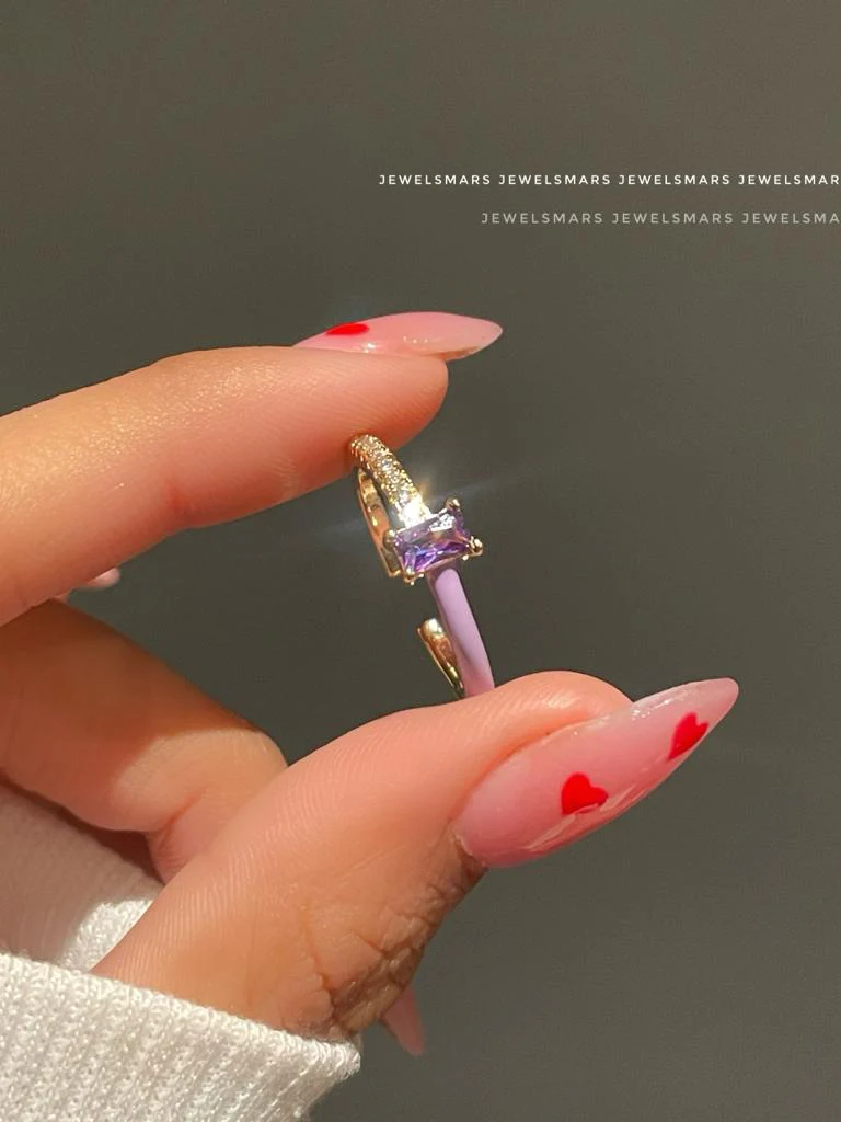 Olivia Purple Statement Ring - Image 2