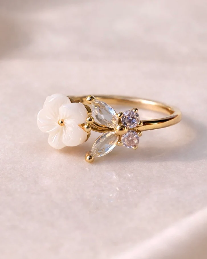 Opaline Floret Ring