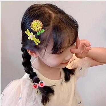 Pack of 14 cute hairclips - green - Image 2