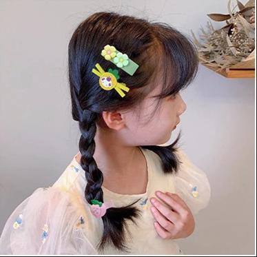 Pack of 14 cute hairclips - green - Image 3