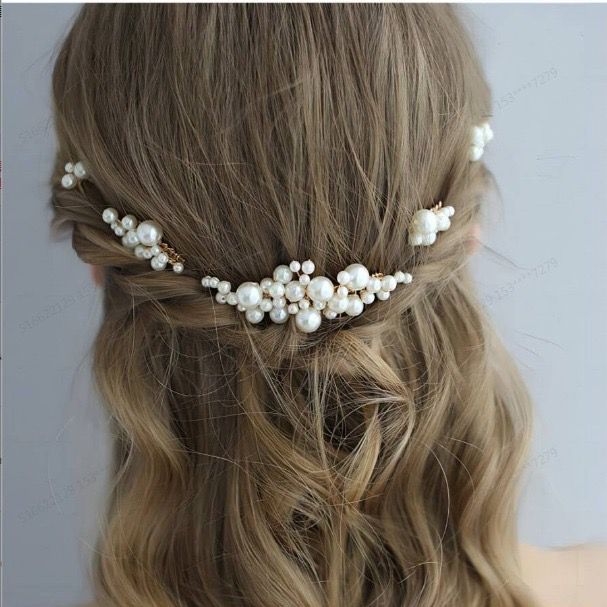 Pack of 5 Pearl Hair accessories - Image 4