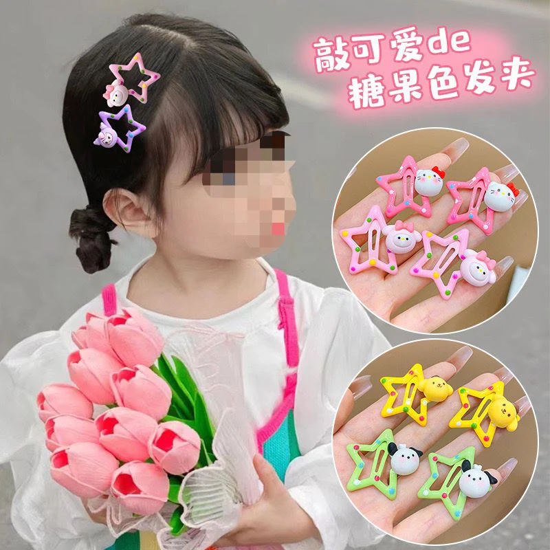 Pack of 6 cute star Hairpins - Image 4