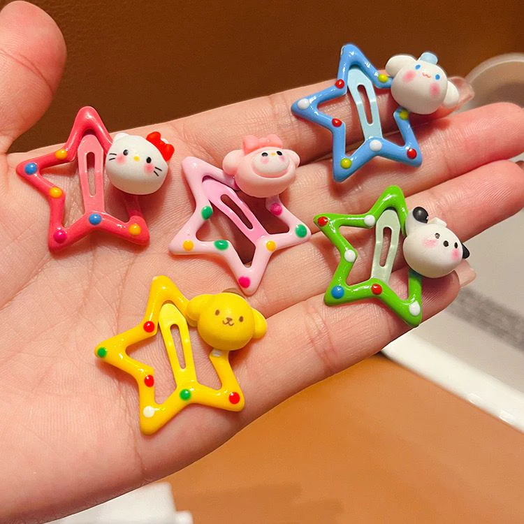 Pack of 6 cute star Hairpins - Image 5