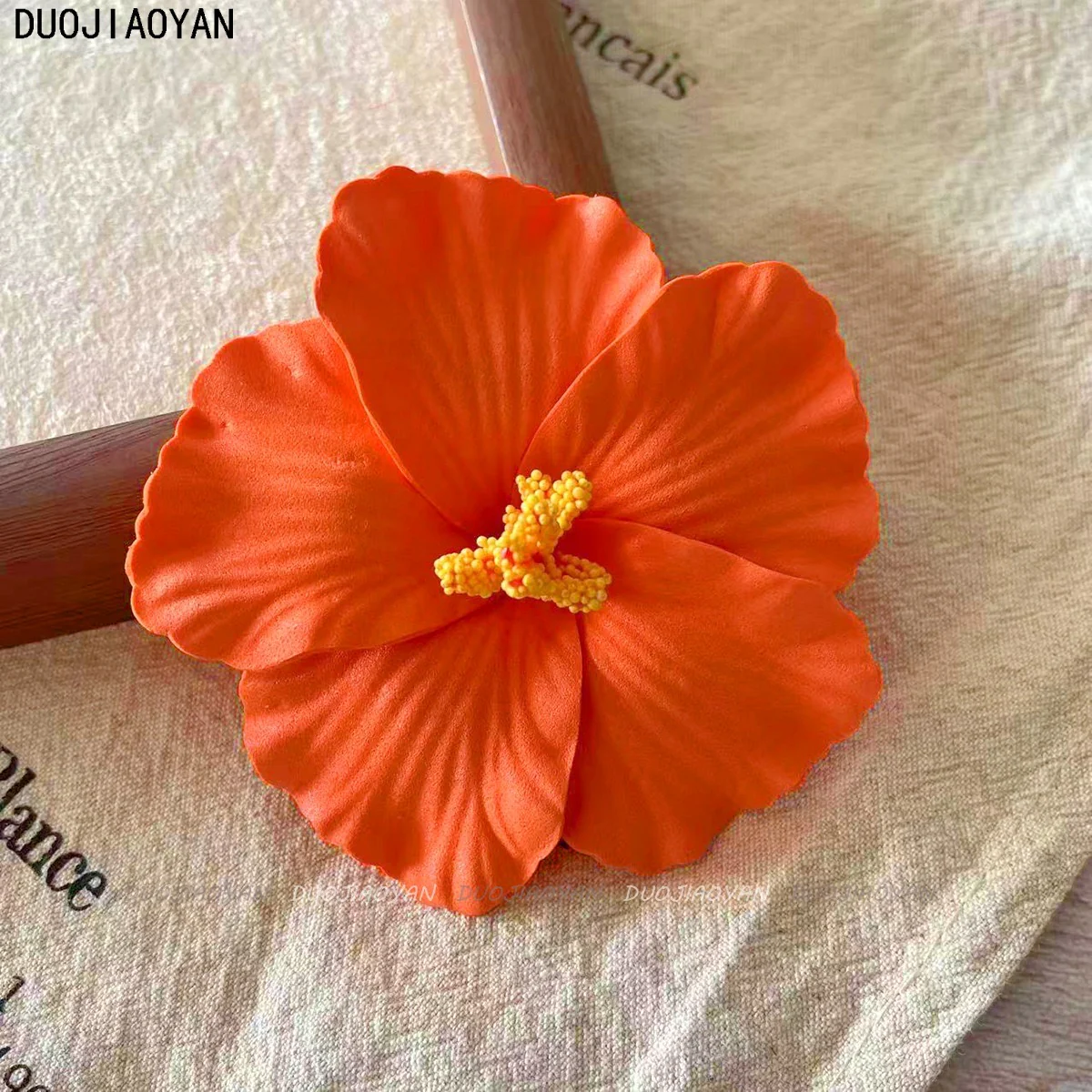Papaya Sunrise! Hawaiian Hair Clip - Image 2