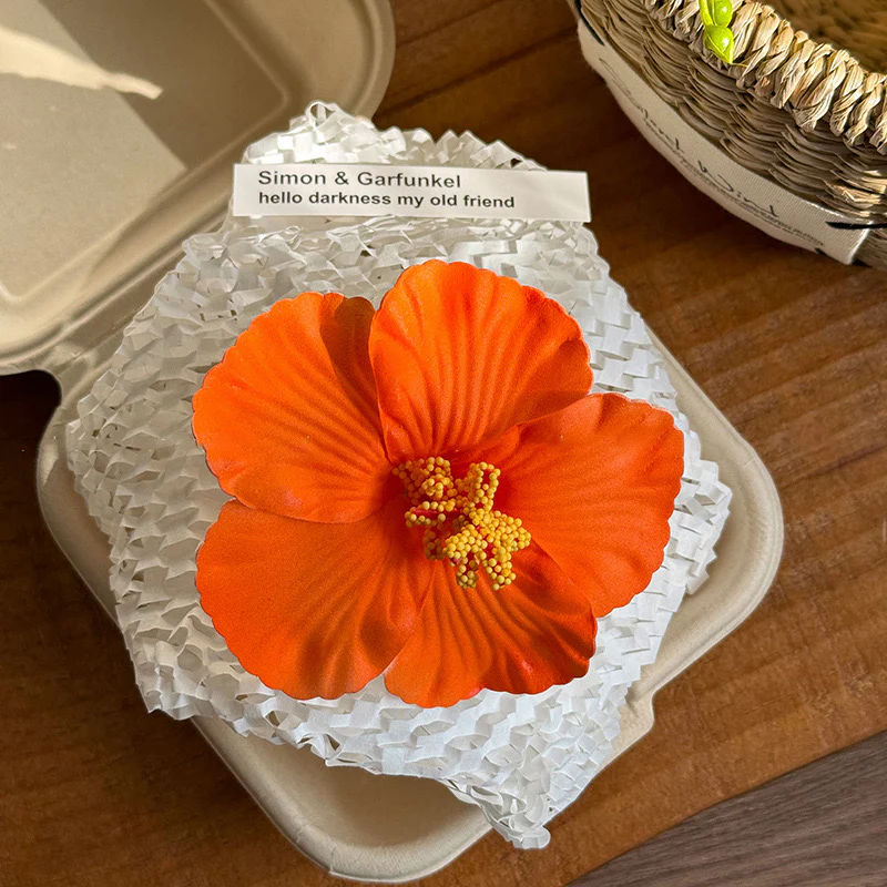 Papaya Sunrise! Hawaiian Hair Clip - Image 3