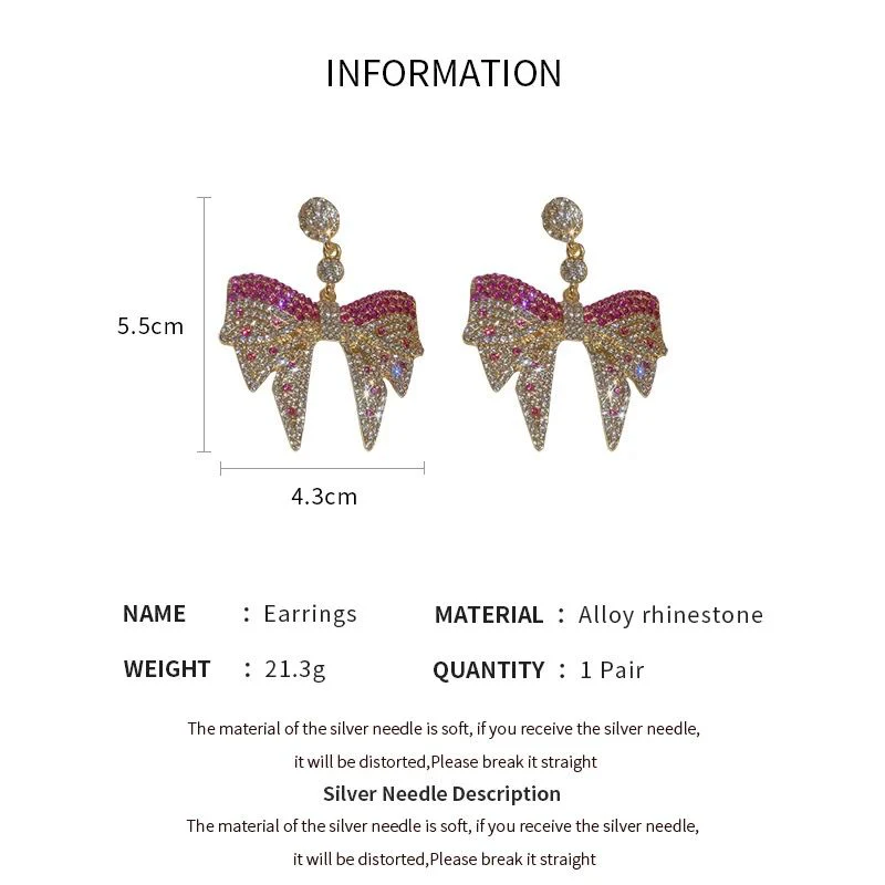Party Glam Bow earrings - Image 3