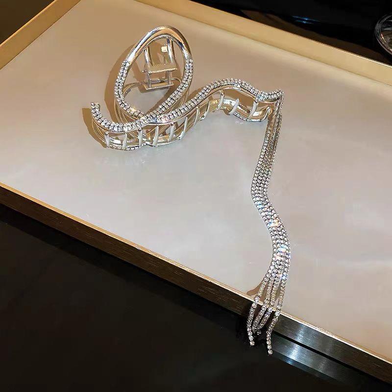 Party Swirl Rhinestone studded Hair Claw - Image 5