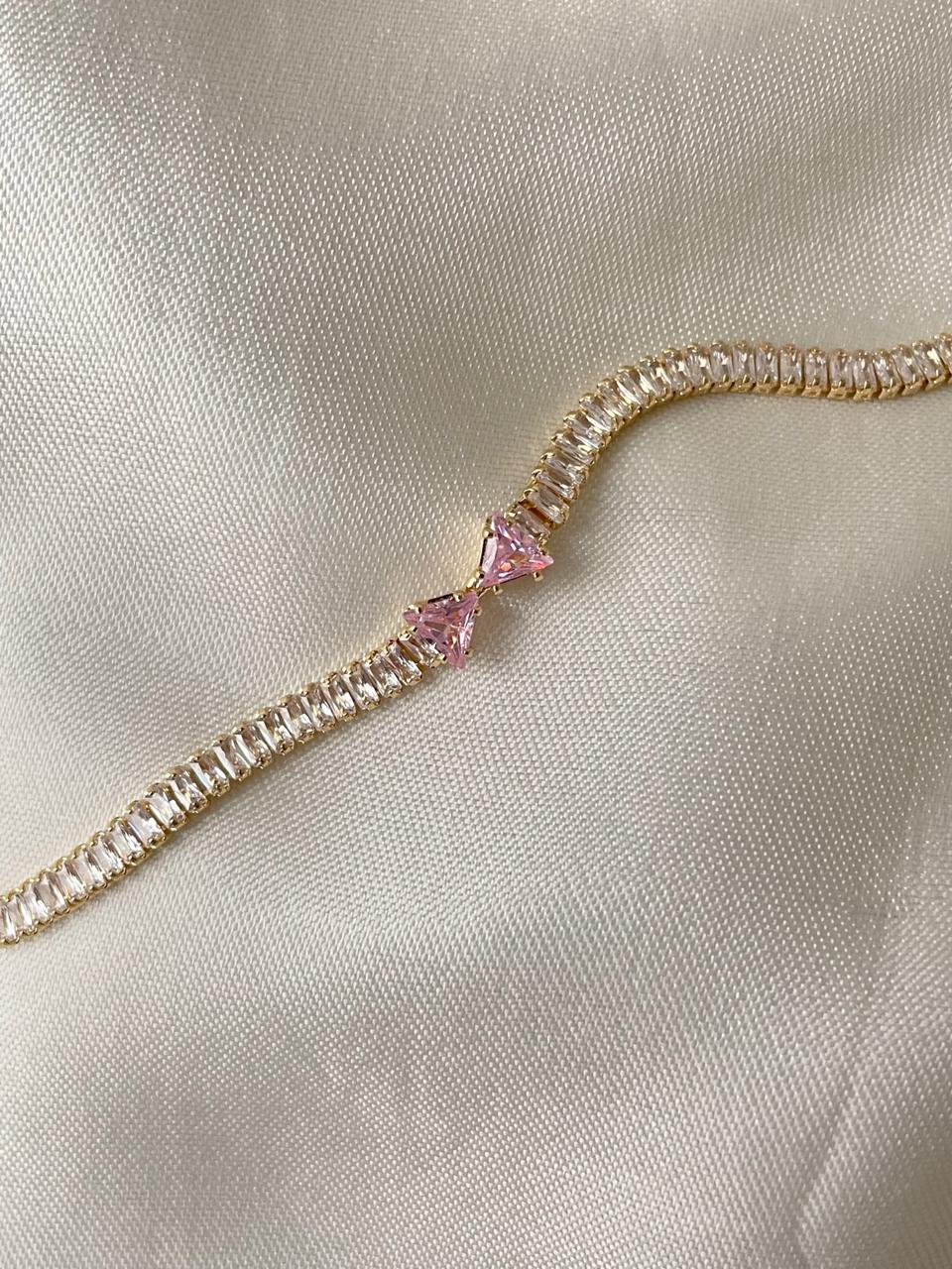 Passionately Pink Bow Bracelet - Image 3