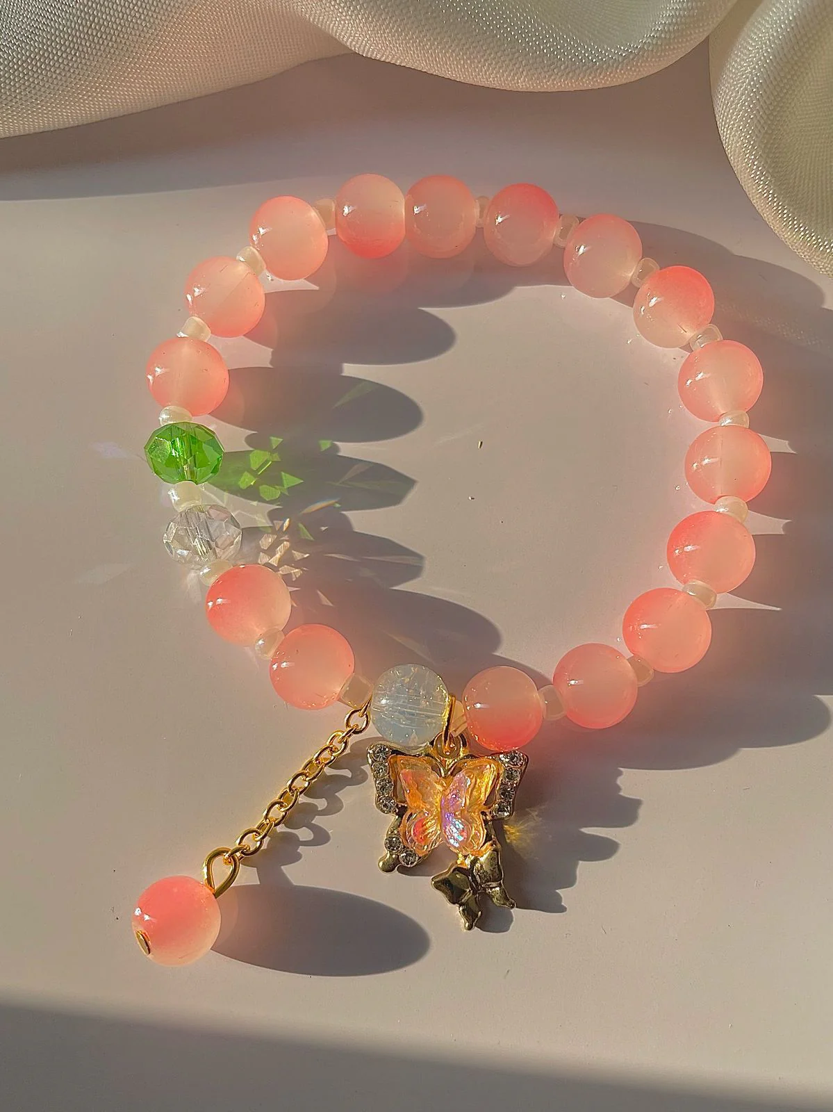 Peach Please Butterfly Bracelet - Image 3