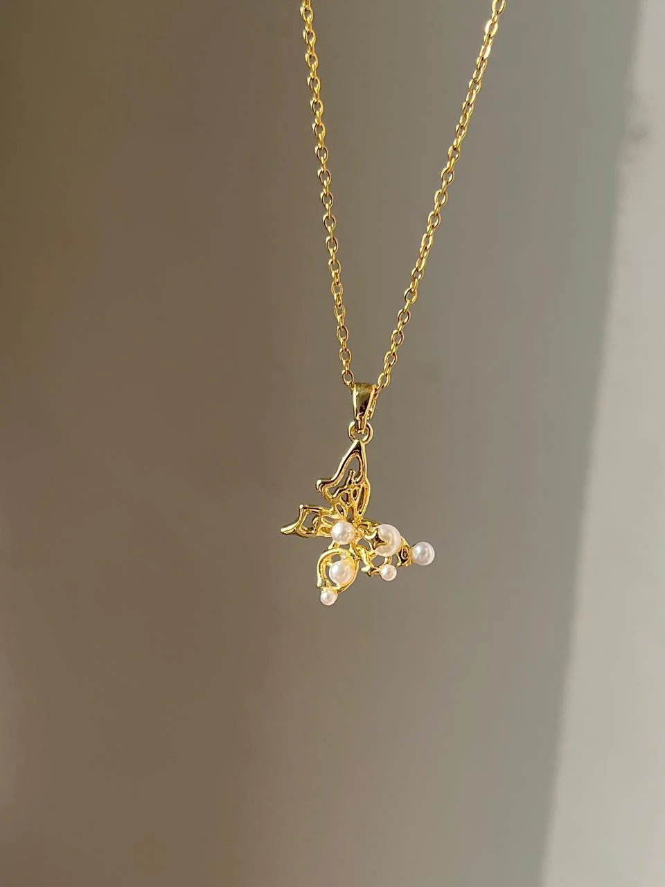 Pearl Butterfly Necklace