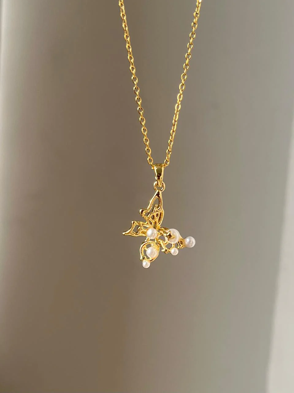 Pearl Butterfly Necklace - Image 2