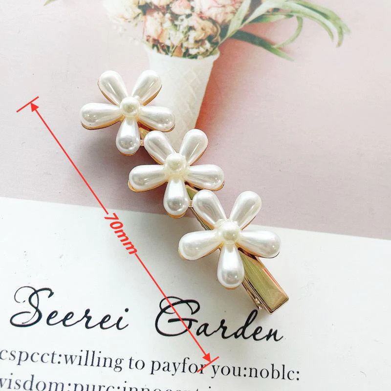 Pearl Floral Hairpin - Image 2