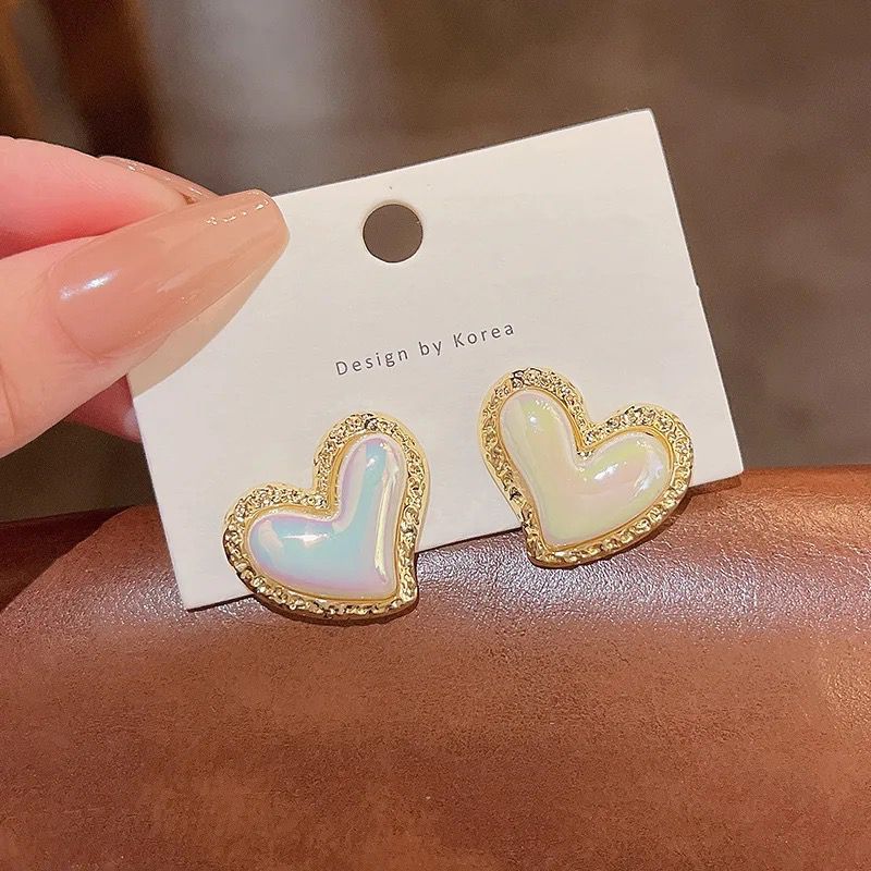 Pearl Heart Earrings - Image 2