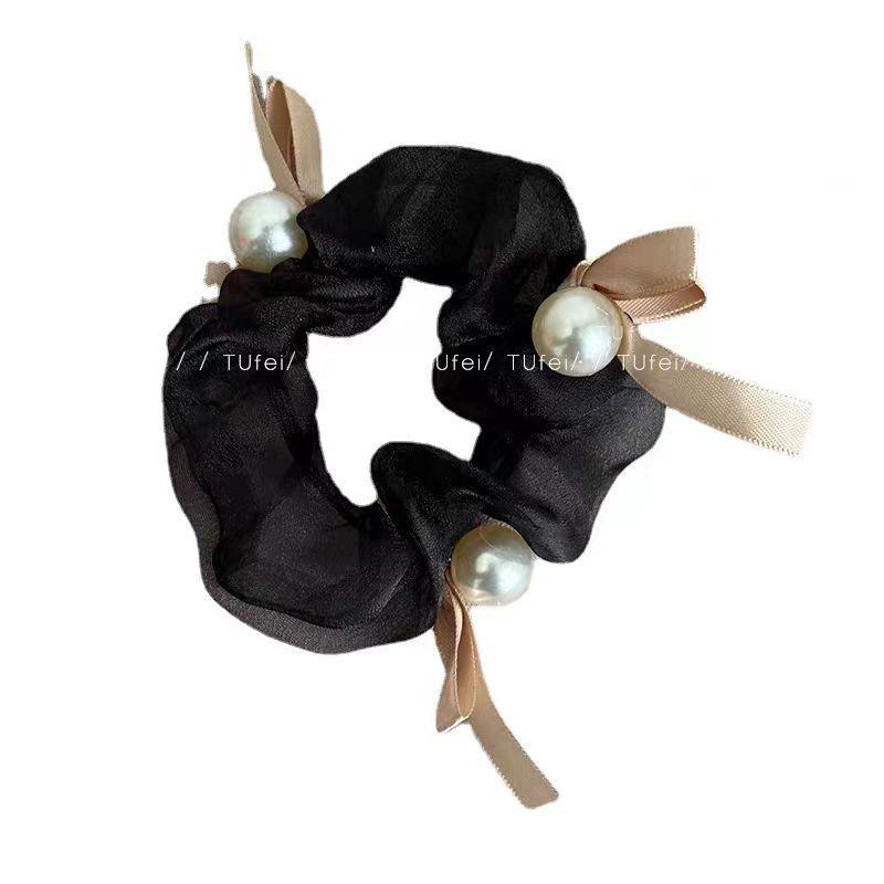 Pearly Bow Organza Scrunchies - Image 2