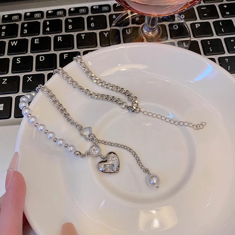 Pearly Promise Heart Necklace - Image 4