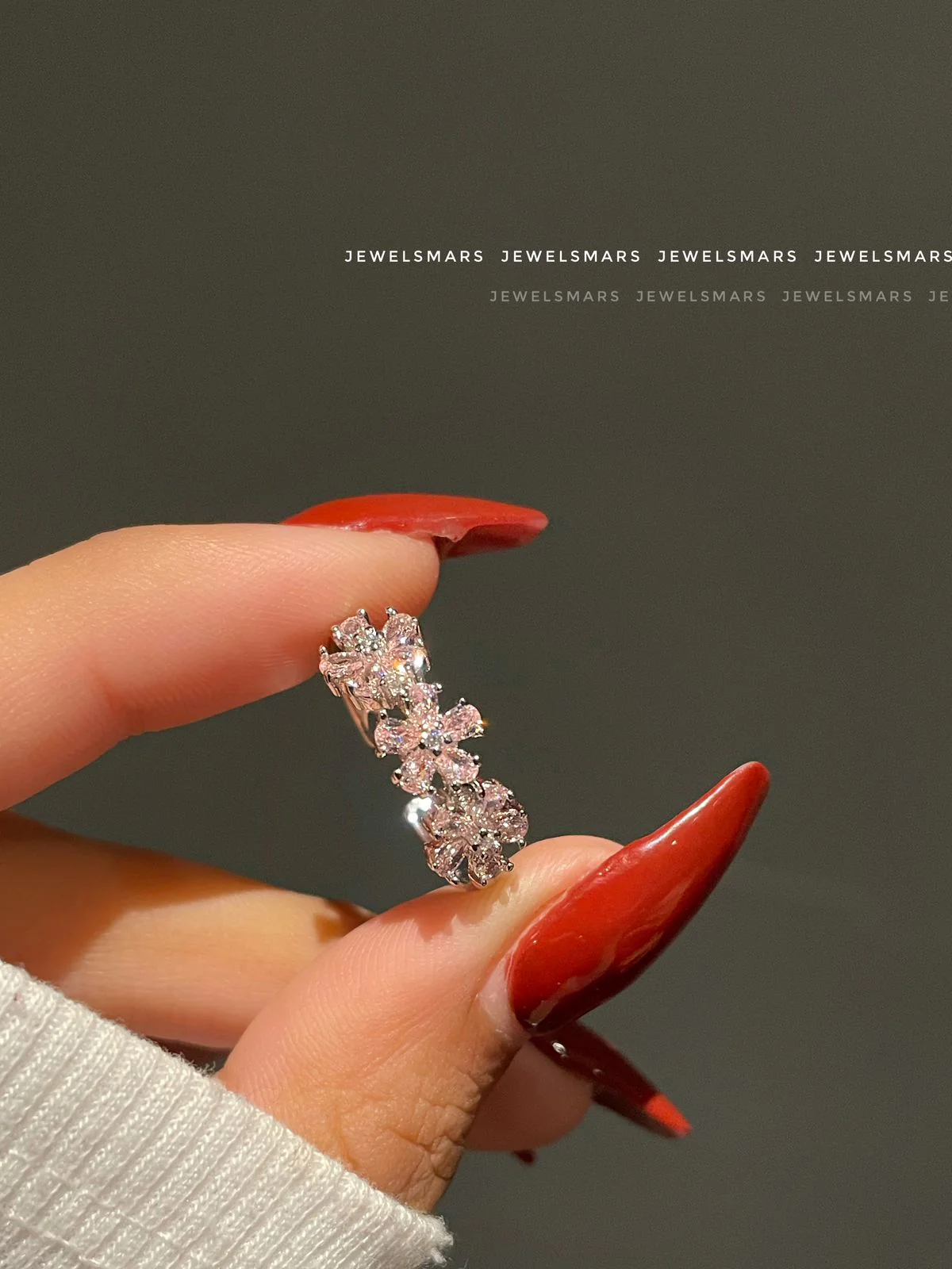 Periwinkle Flower Ring- pink - Image 2