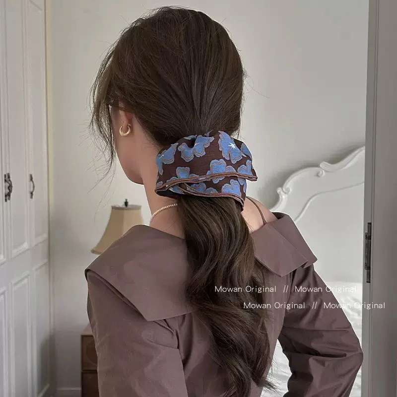 Periwinkle Printed Scrunchie - Image 4