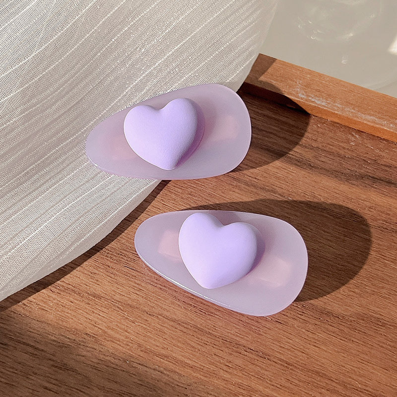 Periwinkle Purple Heart Hair Clip (1pc) - Image 3
