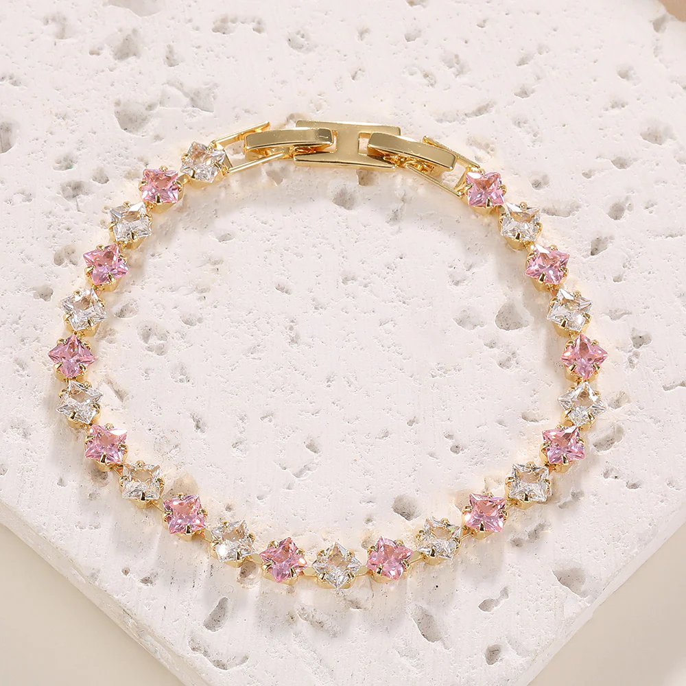 Pink Alternative Rhinestone Bracelet - Image 3