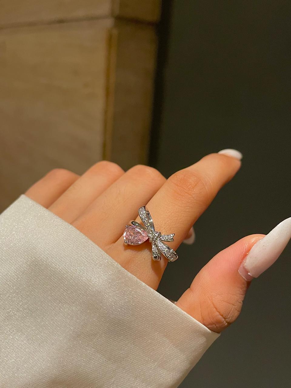 Pink Bow Ring - Image 2