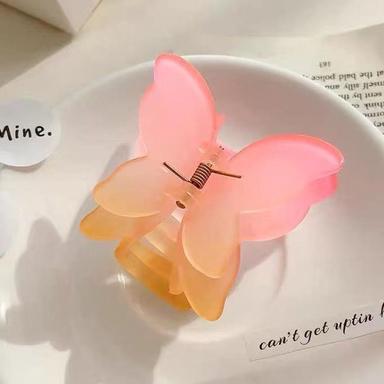 Pink Love Ombré Effect Butterfly Claw Clutcher - Image 2