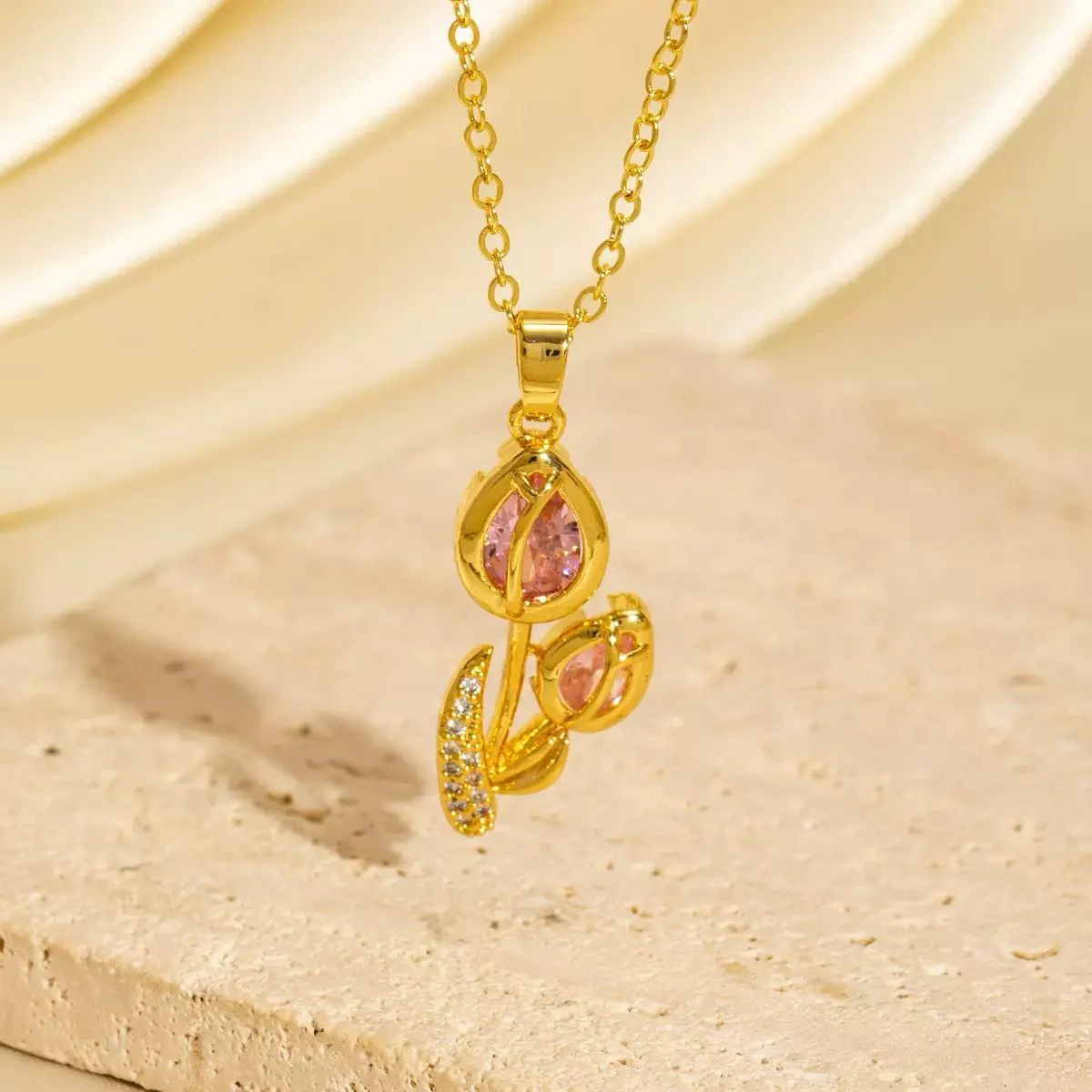 Pink Musings Tulip Necklace - Image 3