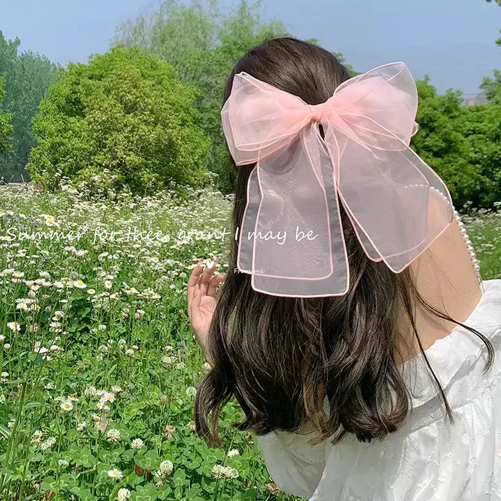 Pink Therapy Oversized Hair Bow - Image 2