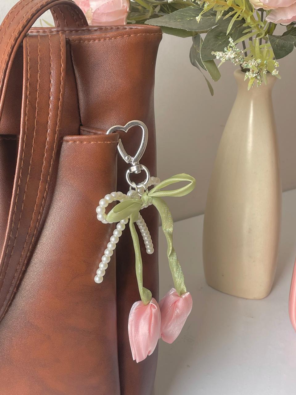 Pink Thing Bow Bag Charm - Image 2
