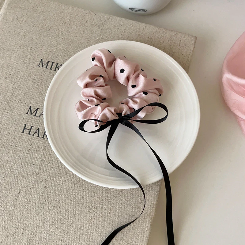 Playful pink Bow Scrunchie - Image 3