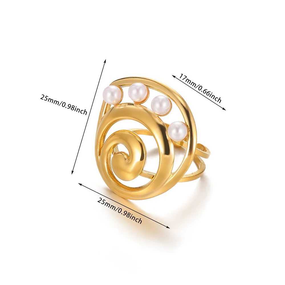 Playfully Pearly Gold Ring - Image 3