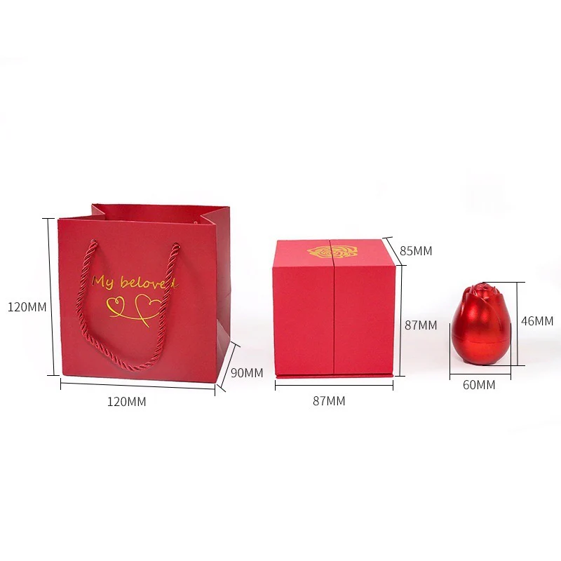 Pop out Rose Box + couple ring set - Image 6