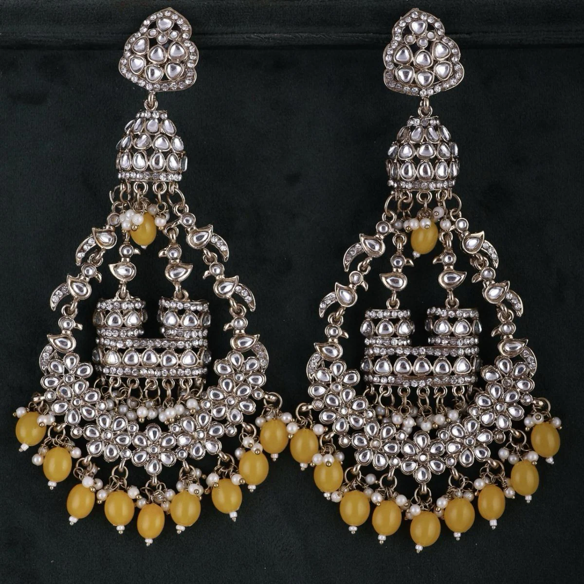 Preet Longest Earrings- haldi - Image 2