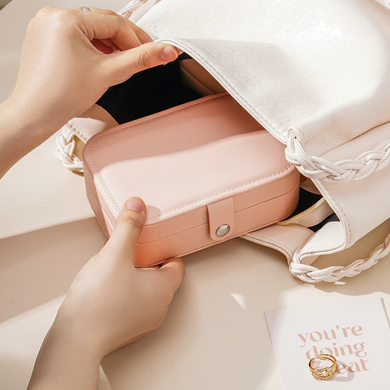 Pretty Pink Solid Jewellery Organiser - Image 2