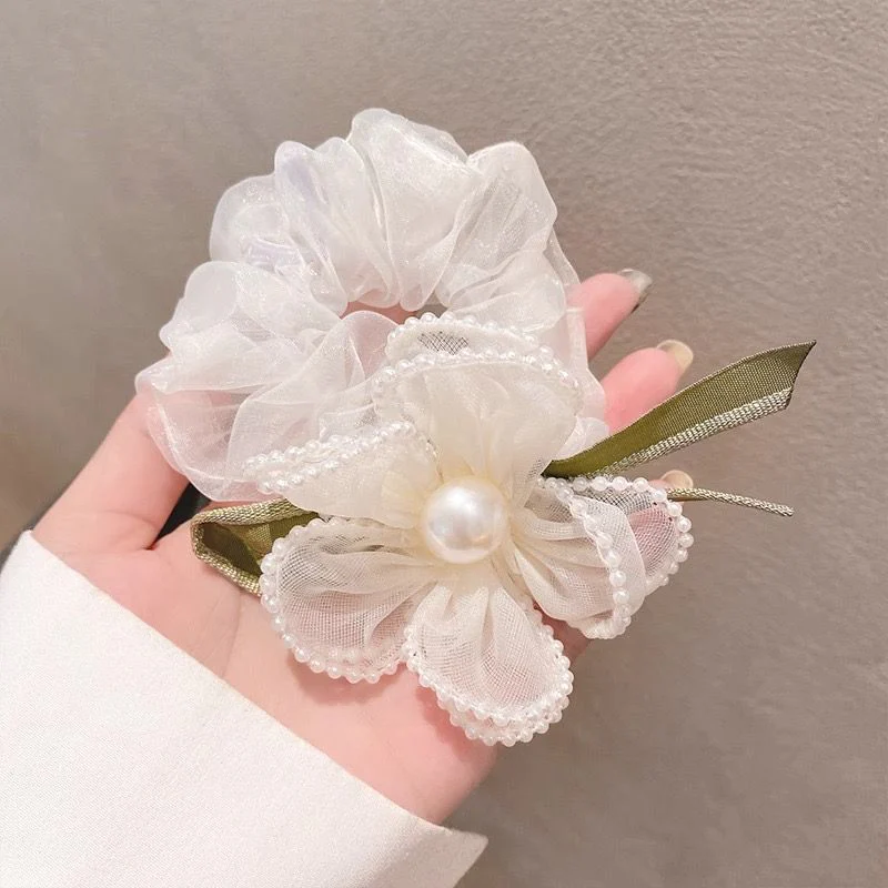 Princess Floral Hairtie (handmade) - Image 3