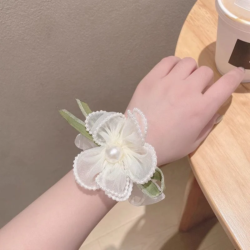 Princess Floral Hairtie (handmade) - Image 4