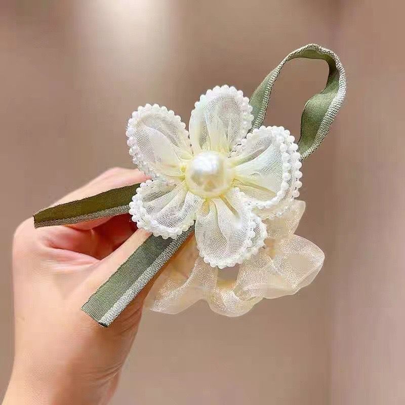 Princess Floral Hairtie (handmade) - Image 5