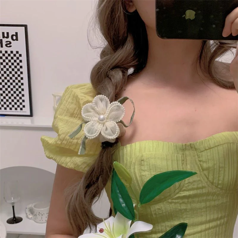 Princess Floral Hairtie (handmade) - Image 6