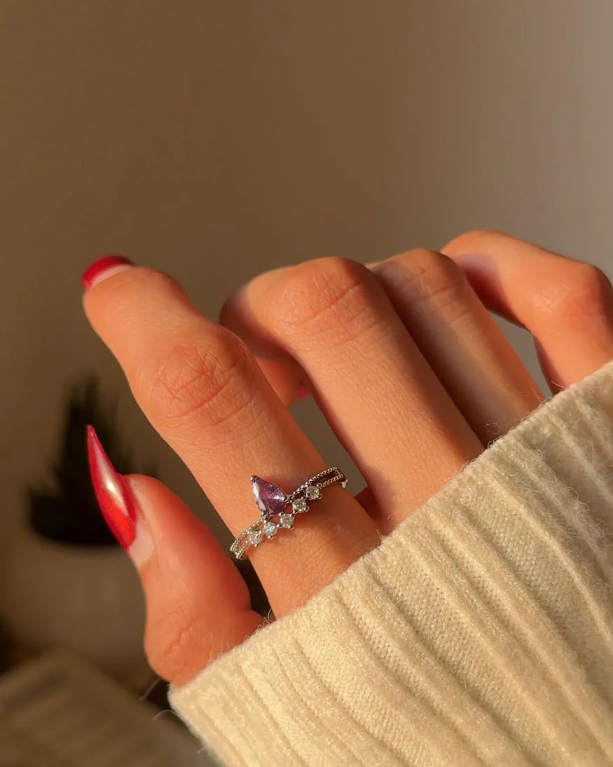 Princess Tiara Teardrop Ring - Image 2
