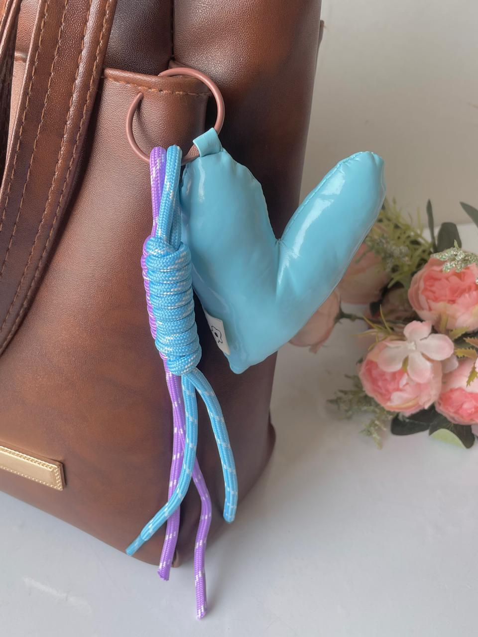 Puffy-Pastel Heart Bag Charm - Image 2