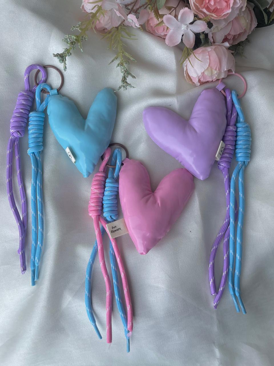 Puffy-Pastel Heart Bag Charm - Image 5