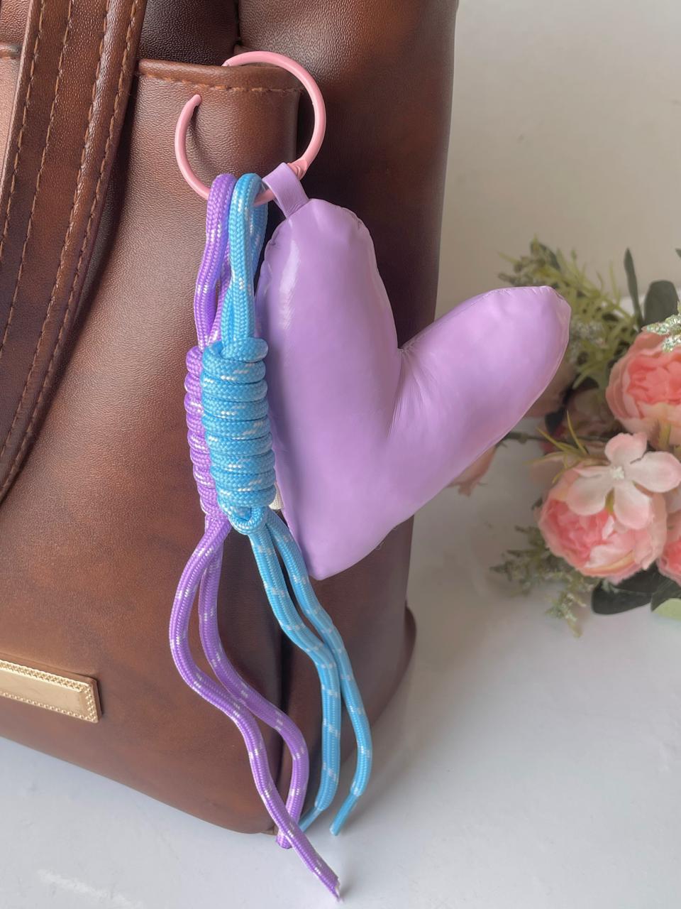 Puffy-Pastel Heart Bag Charm - Image 6