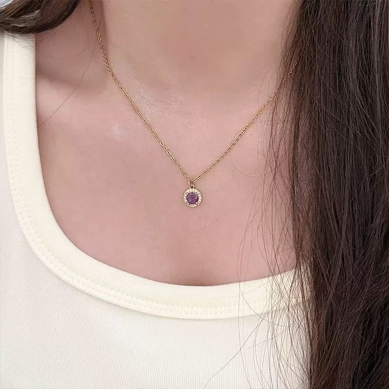 Purple Bijou Necklace