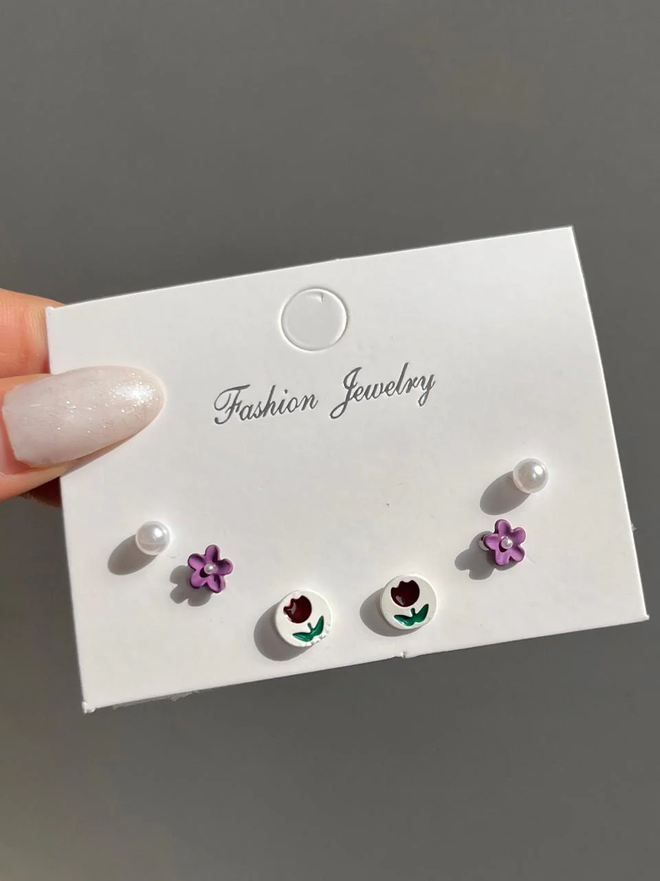 “Purple Flowers”earrings combo - Image 2