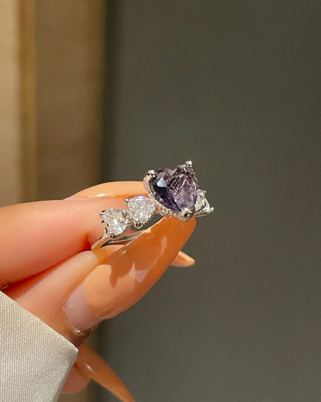 Purple Frozen Heart Ring 2.0