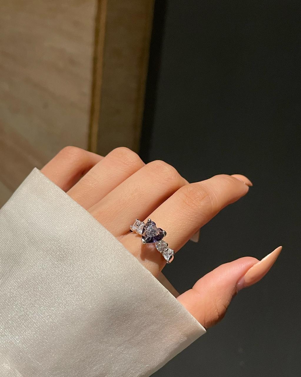 Purple Frozen Heart Ring 2.0 - Image 2
