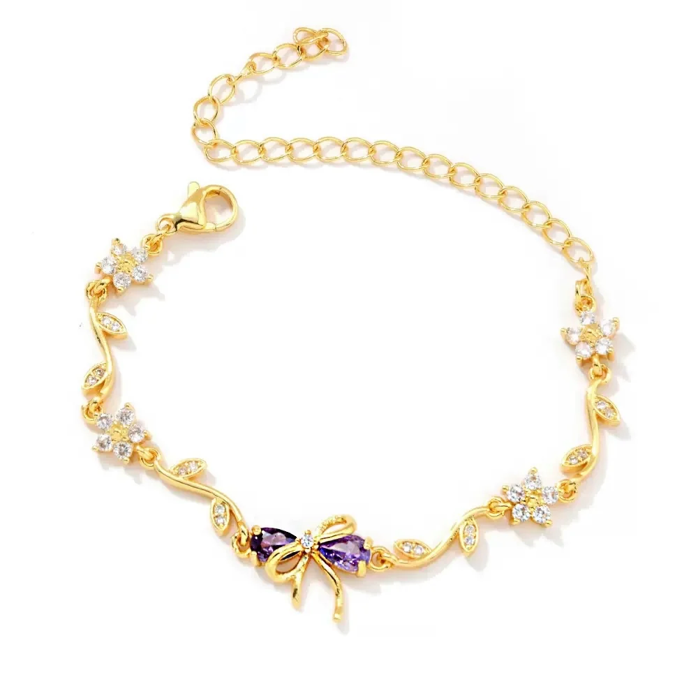 Purple Heirloom Bow Bracelet - Image 2