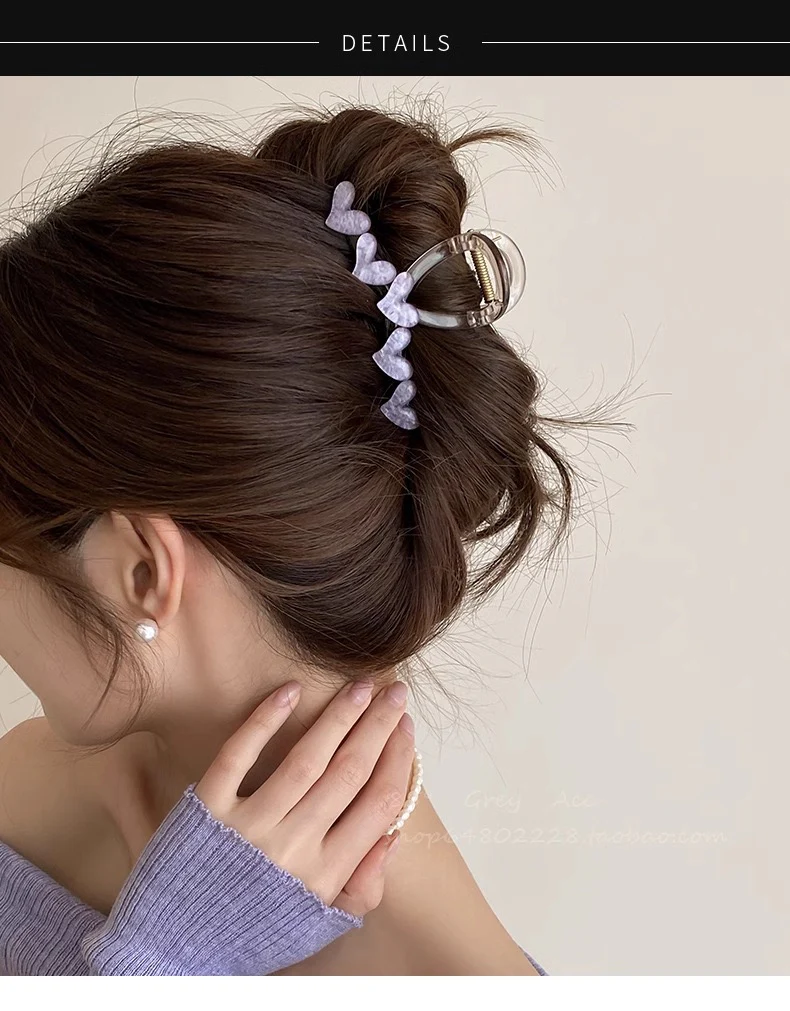 purple Love Claw Clip - Image 3
