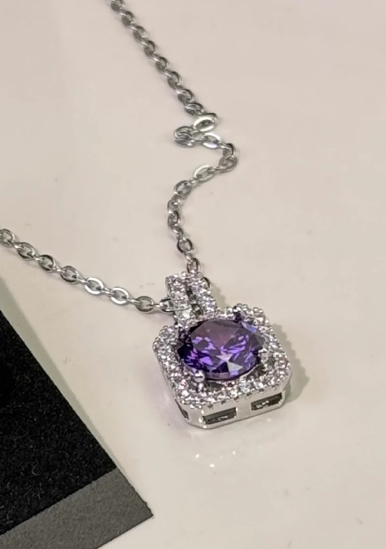 Purple Poise Studded Necklace - Image 3