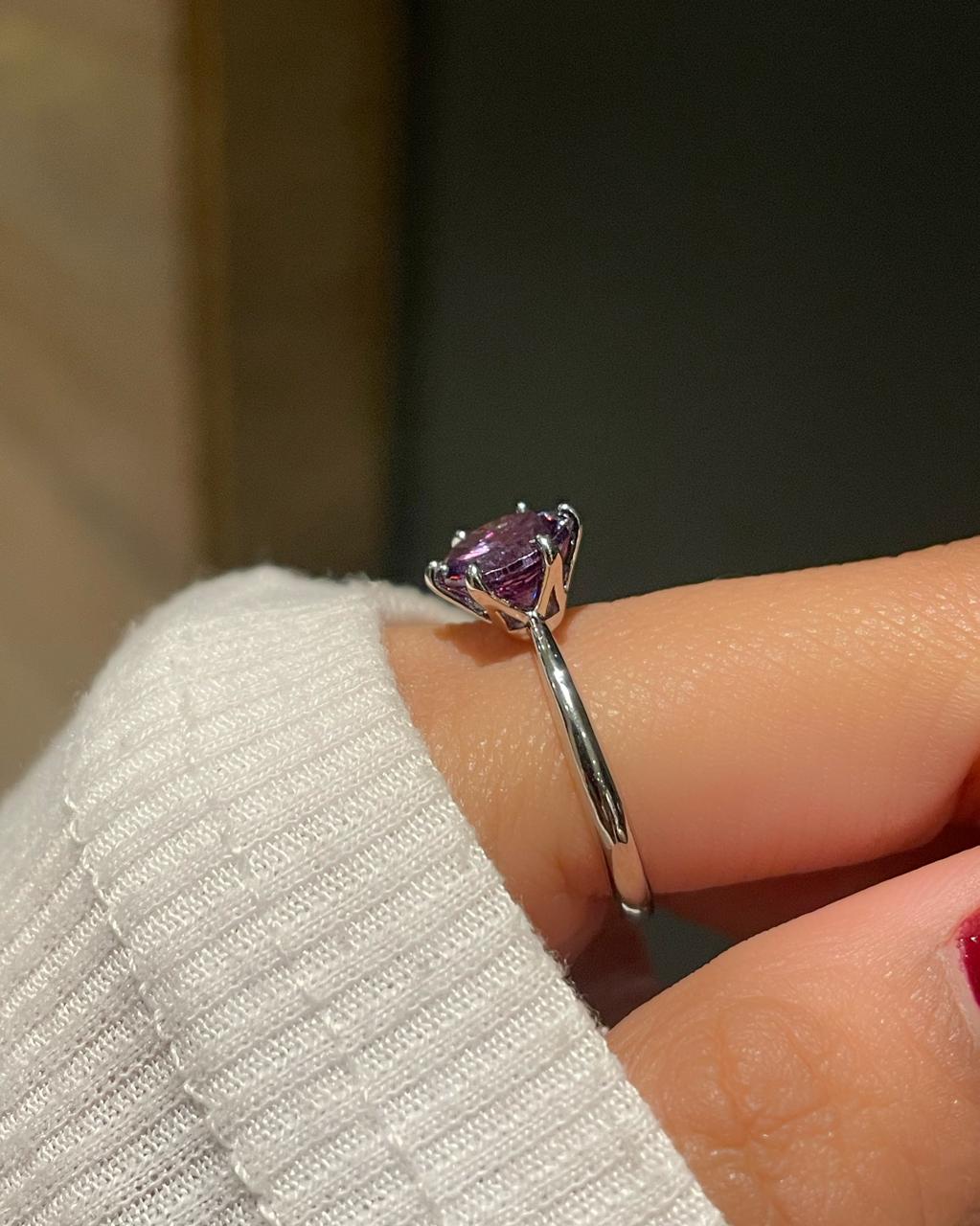 Purple Solitaire Ring - Image 3