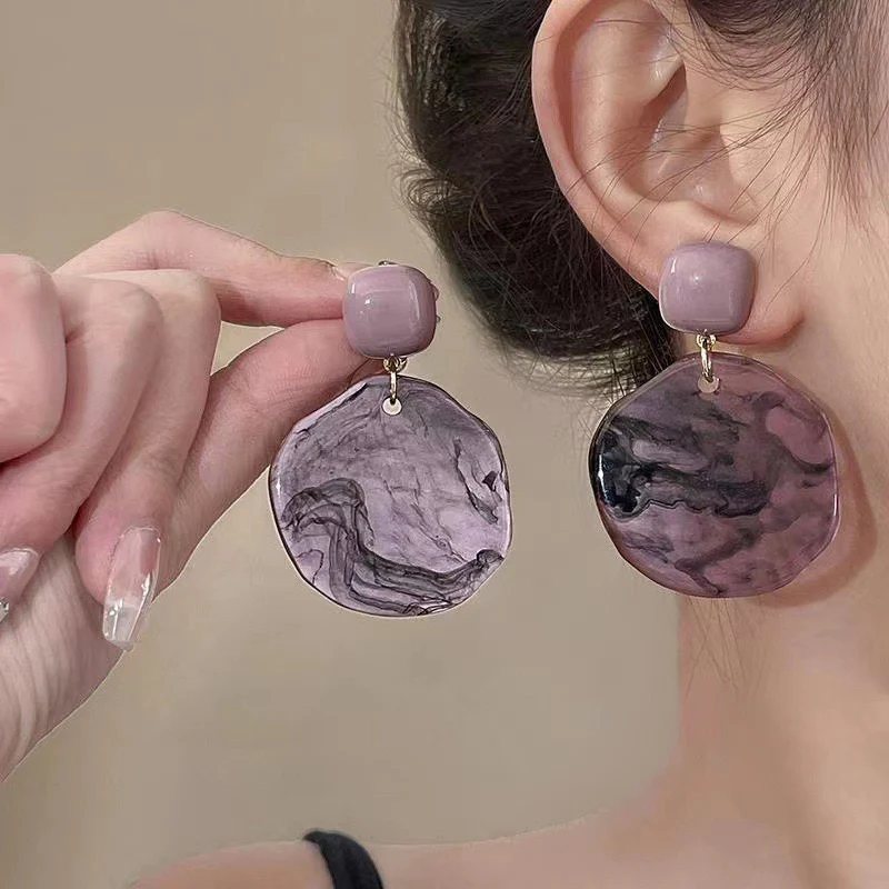 Purple Swirls Earrings